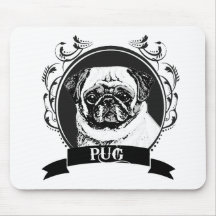 PUG (3) MOUSEMATS