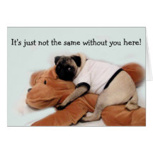 Pug Blues Greeting Card