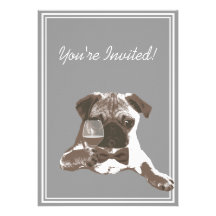 Pug & Fine Wine 30th Birthday Party Invitation