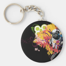 Pug keychain