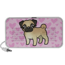 Pug Love (add your own background!) Mini Speakers
