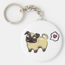 Pug Love Key Chains