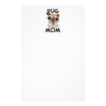 Pug Mom Personalized Stationery