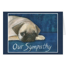 Pug Sympathy Card