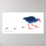 Pukeko Steps Poster/Print