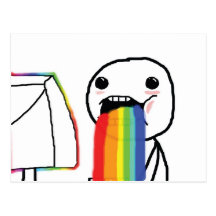 Puking Rainbows Postcards