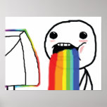 Puking Rainbows Print