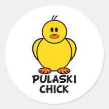 Pulaski Virginia Chick Round Stickers