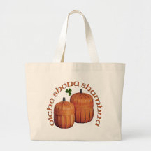 Pumpkin Baskets Tote (Gaelic) Canvas Bags