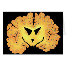 Pumpkin Brain Greeting Card