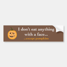 Pumpkin Face - Bumper Sticker