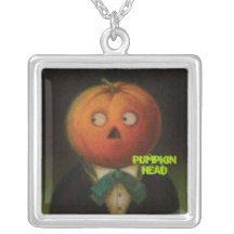 "Pumpkin Head" Charm Personalized Necklace