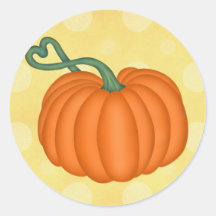 Pumpkin Love Round Sticker