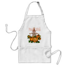 PUMPKIN PATCH & SCARECROW by SHARON SHARPE Apron