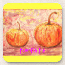 pumpkin pie art drink coaster