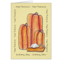 Pumpkin Pie Greeting Card