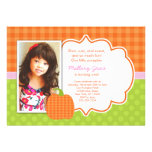 Pumpkin Pink birthday invitation - great for first