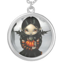 Pumpkin Pixie NECKLACE gothic fairy halloween