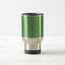 Pumpkins on green mugs