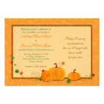 Pumpkins Wedding Invitation for Fall Wedding