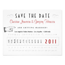 Punch Card Save the Date Invitation