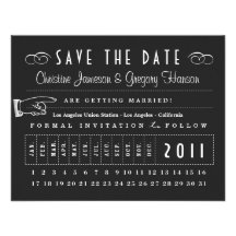 Punch Card Save the Date Personalized Invites
