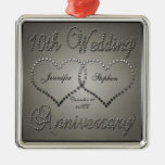 Punched Tin 10 Year Anniversary Square Ornament