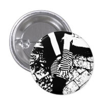 punk hearted pinback button