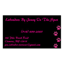 punk rock pink business card