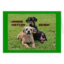 PUPPY BIRTHDAY GREETING CARD