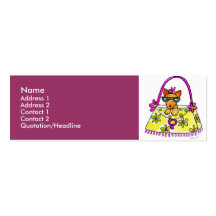 Puppy in a Chic Purse Profile Cards Business Card Templates