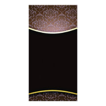 Pure White damask pattern special gift Personalised Photo Card