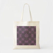 Purple Abstract Pattern Canvas Bags