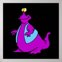 purple alien in a vest.png print