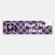Purple Ambulance Bumper Stickers