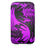 Purple and Black Yin Yang Scorpions Tough iPhone 3 Cover