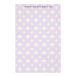 Purple and Gold Fleur de lis Stationery