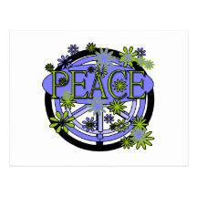 Purple and Lime Peace Postcard