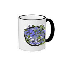 Purple and Lime Peace T-shirts and Gifts Mug