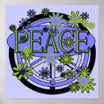 Purple and Lime Peace T-shirts and Gifts Print