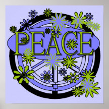 Purple and Lime Peace T-shirts and Gifts Print