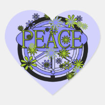 Purple and Lime Peace T-shirts and Gifts Sticker