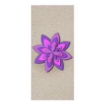Purple and Pink Paper Flower Custom Rack Cards