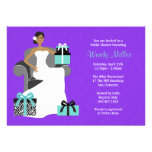 Purple and Turquoise Bridal Shower Invitation