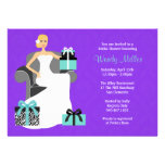 Purple and Turquoise Bridal Shower Invitation