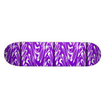 Purple and White Retro Pattern. Skateboard Deck
