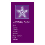 Purple and White Star Snowflake Business Card