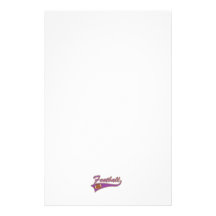 purple and yellow football logo design custom stationery