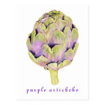 Purple Artichoke Postcard