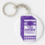Purple Aspirin Keychain